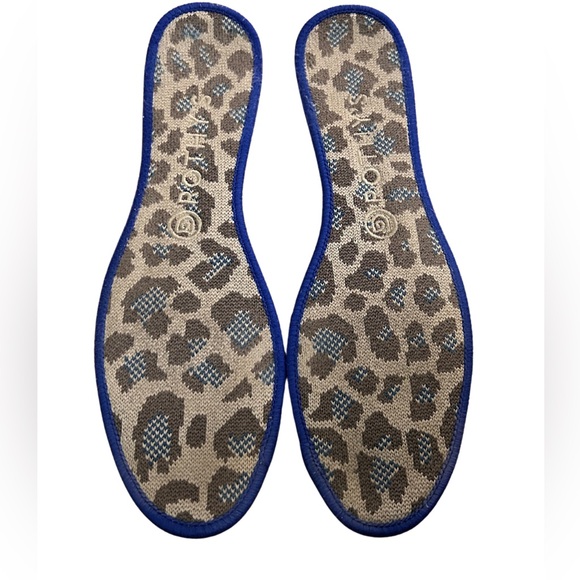Rothy's Women's size 9.5 The Flat Rounded Toe Gray and Blue Cheetah Print Flats‎ - Picture 7 of 8